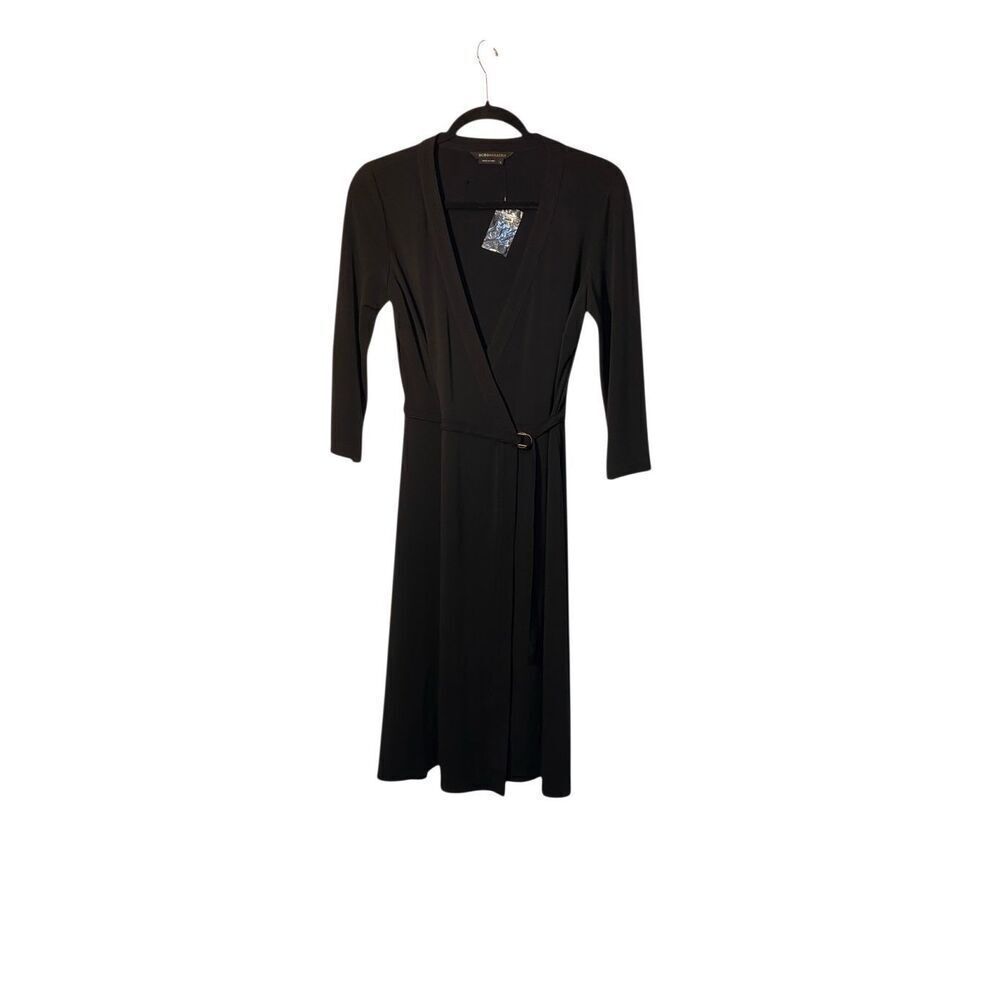 BCBG women’s black midi length wrap dress size small